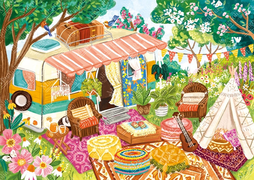 Pre-Order - Boho Camper 1000 Piece Jigsaw Puzzle | Magnolia - Jigsaw Puzzles - The Puzzle Center