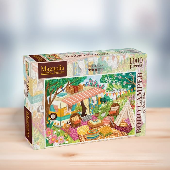 Pre-Order - Boho Camper 1000 Piece Jigsaw Puzzle | Magnolia - Jigsaw Puzzles - The Puzzle Center