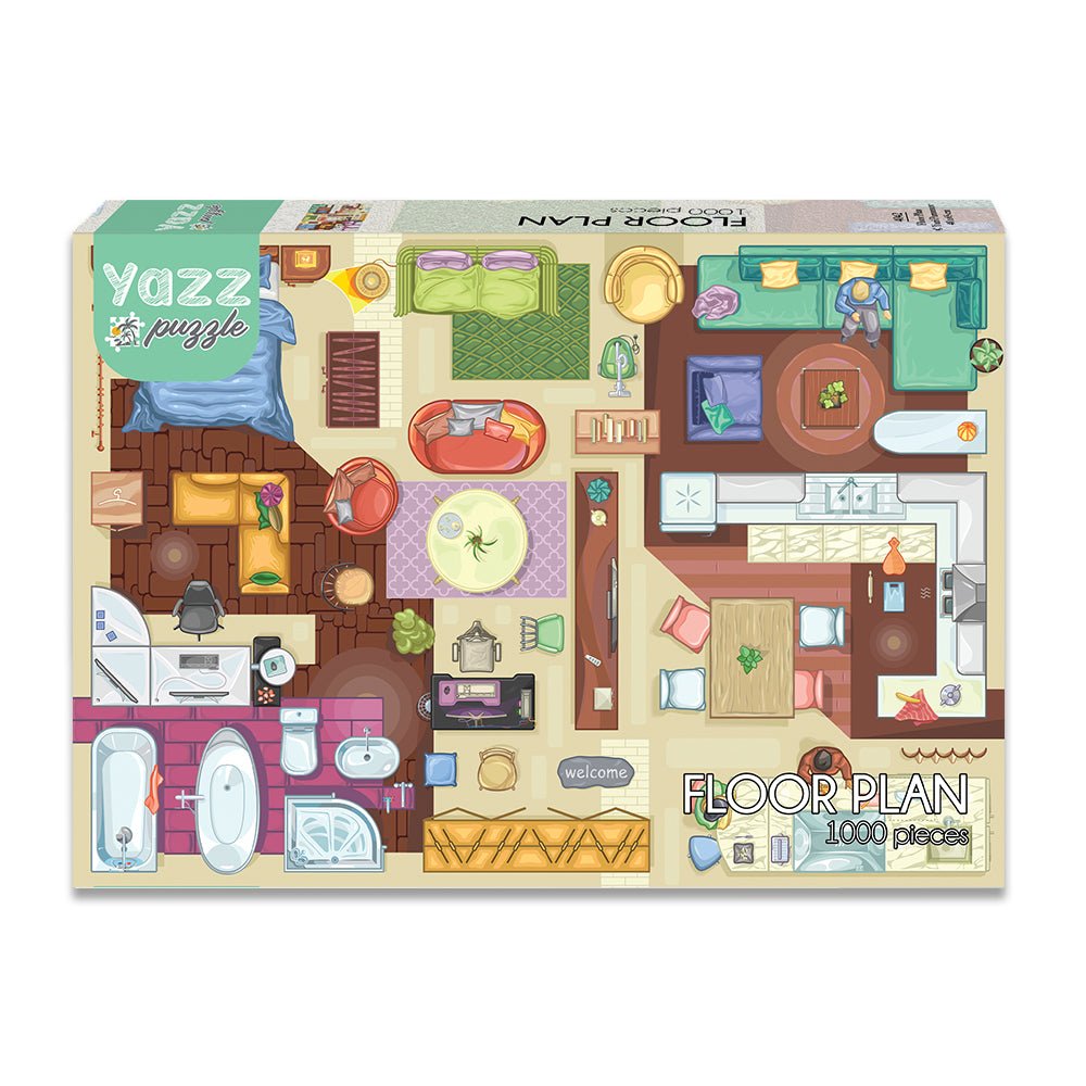 Pre-Order - Floor Plan 1000 Piece Jigsaw Puzzle | Yazz - Jigsaw Puzzles - The Puzzle Center
