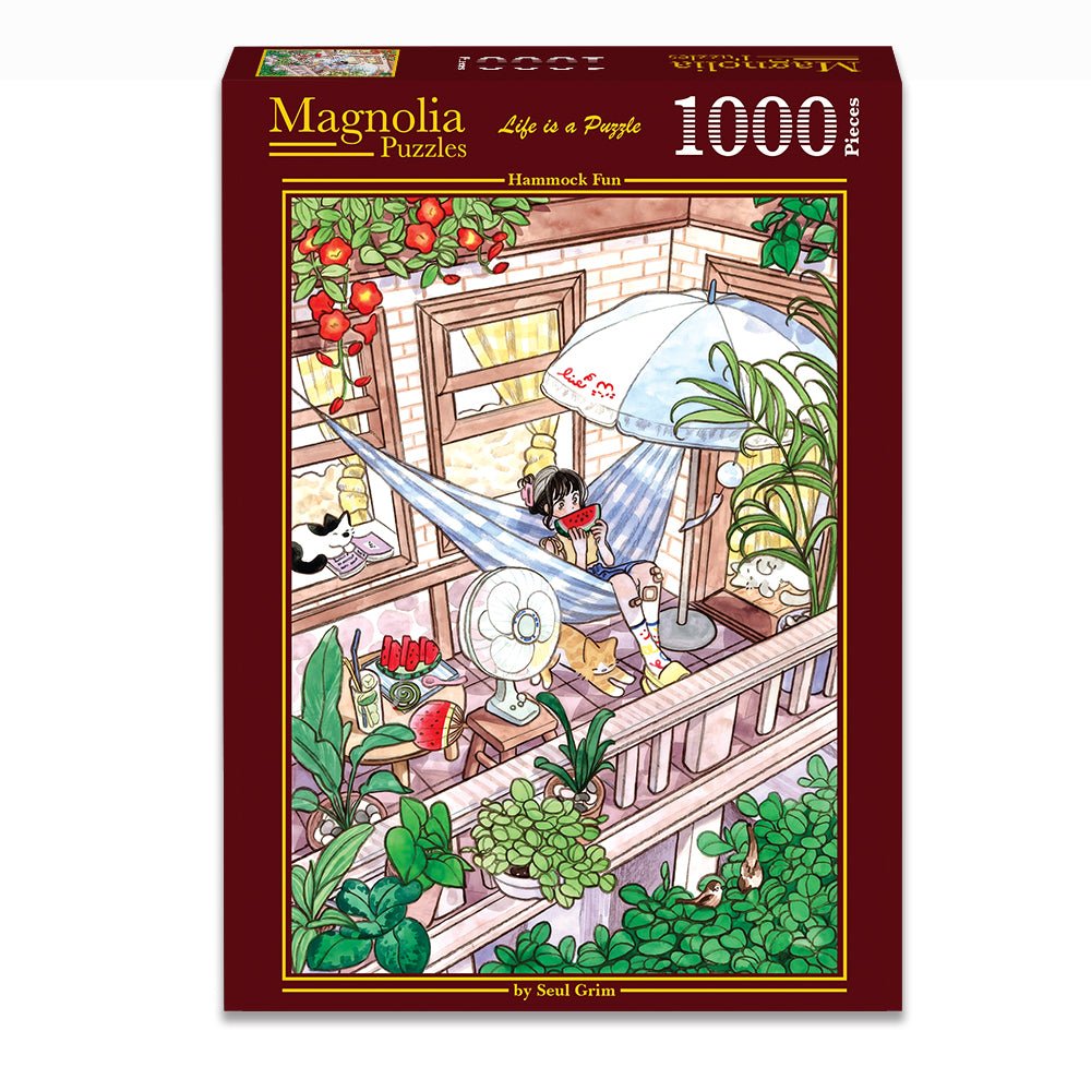 Pre-Order - Hammock Fun 1000 Piece Jigsaw Puzzle | Magnolia - Jigsaw Puzzles - The Puzzle Center