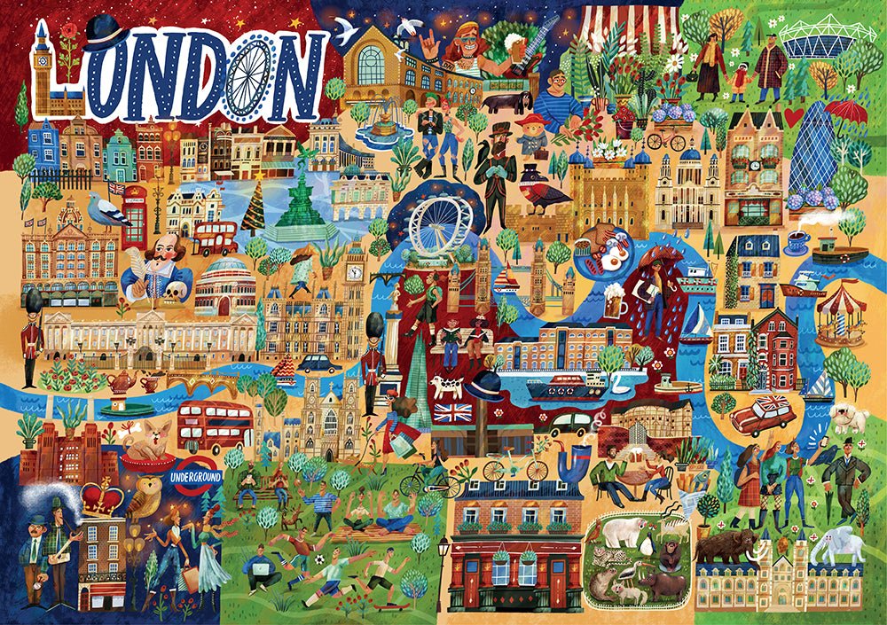 Pre-Order - London Map 1000 Piece Jigsaw Puzzle | Magnolia - Jigsaw Puzzles - The Puzzle Center