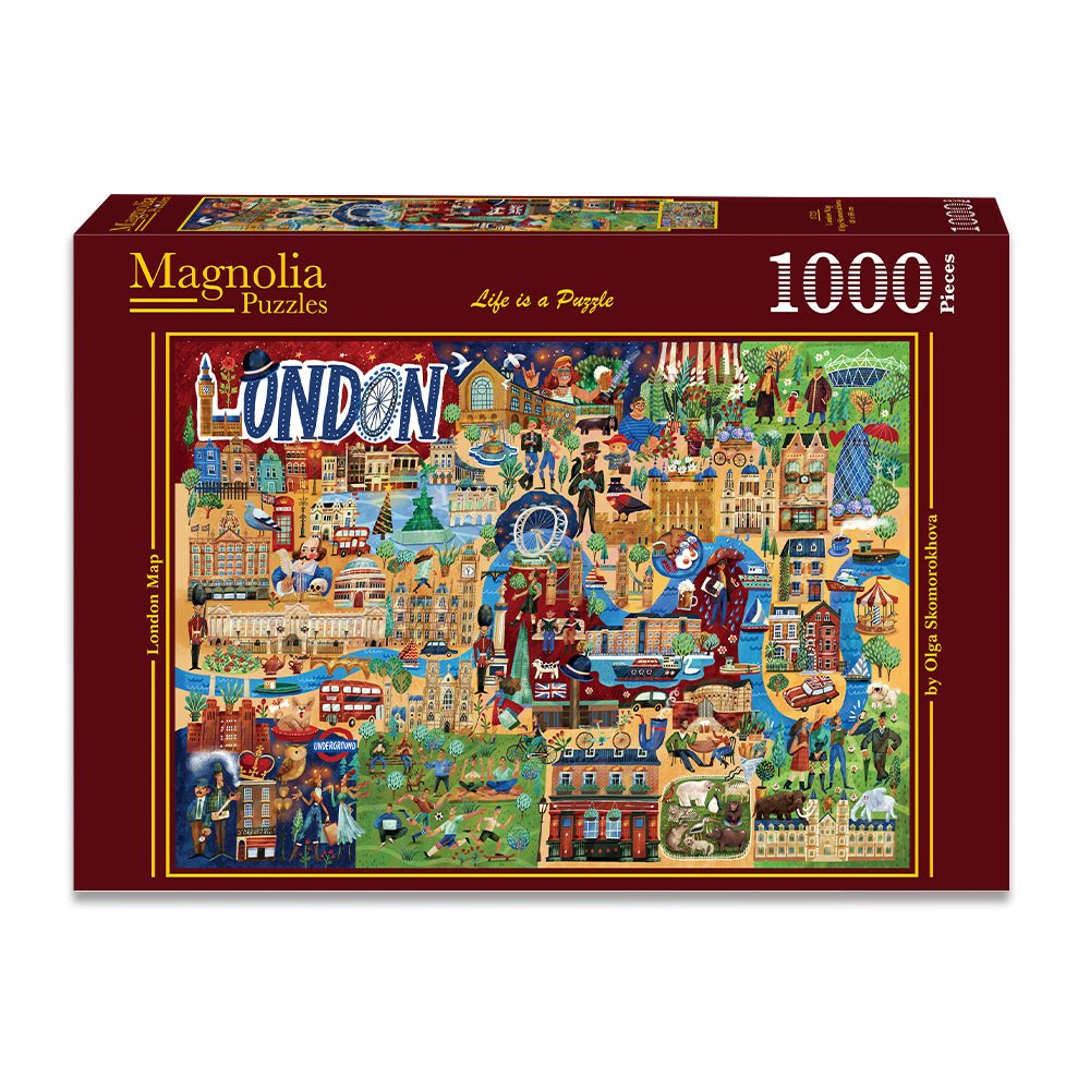 Pre-Order - London Map 1000 Piece Jigsaw Puzzle | Magnolia - Jigsaw Puzzles - The Puzzle Center