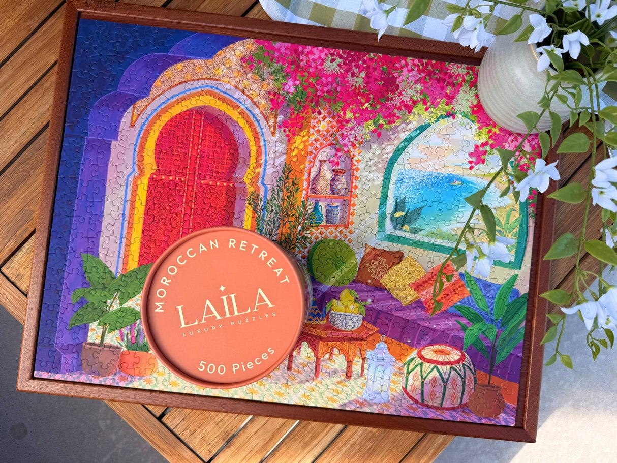 Pre - Order - Moroccan Retreat 500 Piece Jigsaw Puzzle | Laila Luxury Puzzles - Jigsaw Puzzles - The Puzzle Center