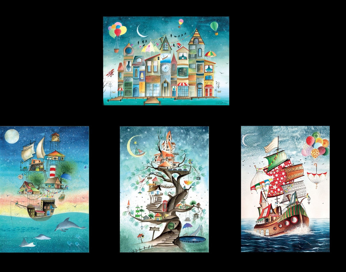 Pre-Order - Nihal Tecimen 4 x 260 Pieces Jigsaw Puzzles | Magnolia - Jigsaw Puzzles - The Puzzle Center