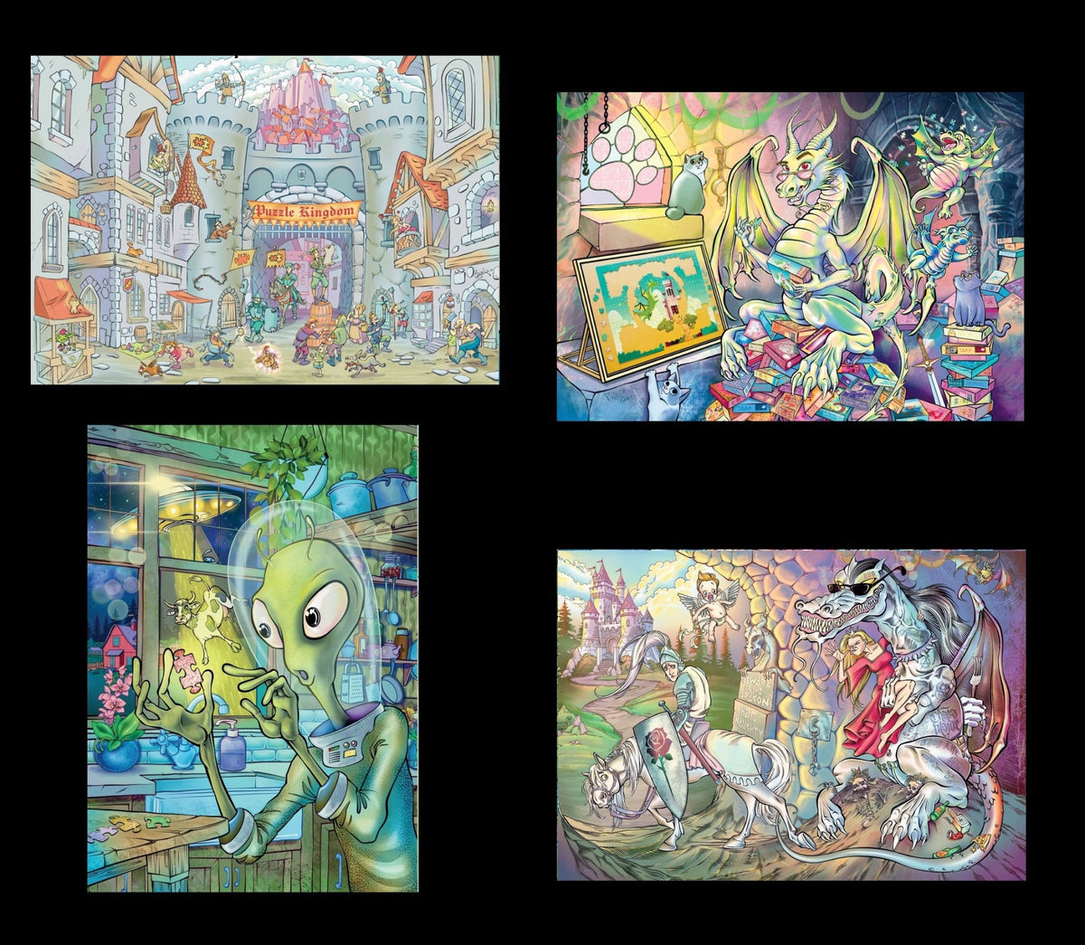 Pre-Order - Ozgur Gucuyener 4 x 260 Pieces Jigsaw Puzzles | Magnolia - Jigsaw Puzzles - The Puzzle Center