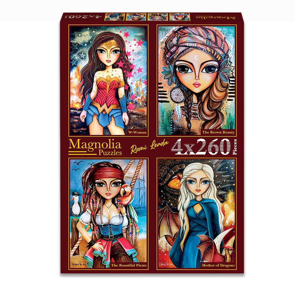 Pre-Order - Romi Lerda (4) 4 x 260 Pieces Jigsaw Puzzles | Magnolia - Jigsaw Puzzles - The Puzzle Center