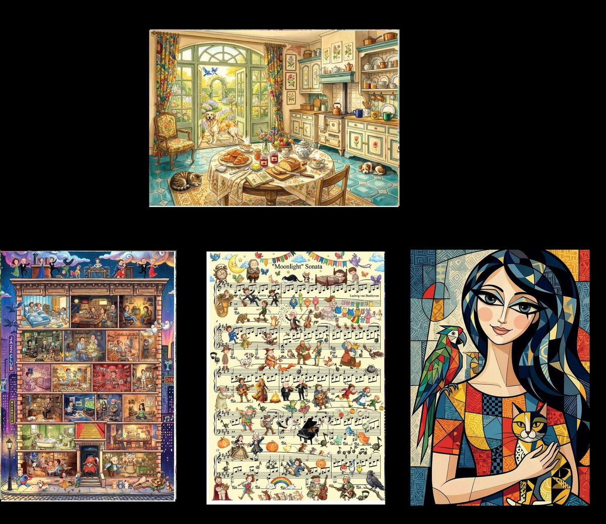 Pre-Order - Serhat Filiz (2) 4 x 260 Pieces Jigsaw Puzzles | Magnolia - Jigsaw Puzzles - The Puzzle Center