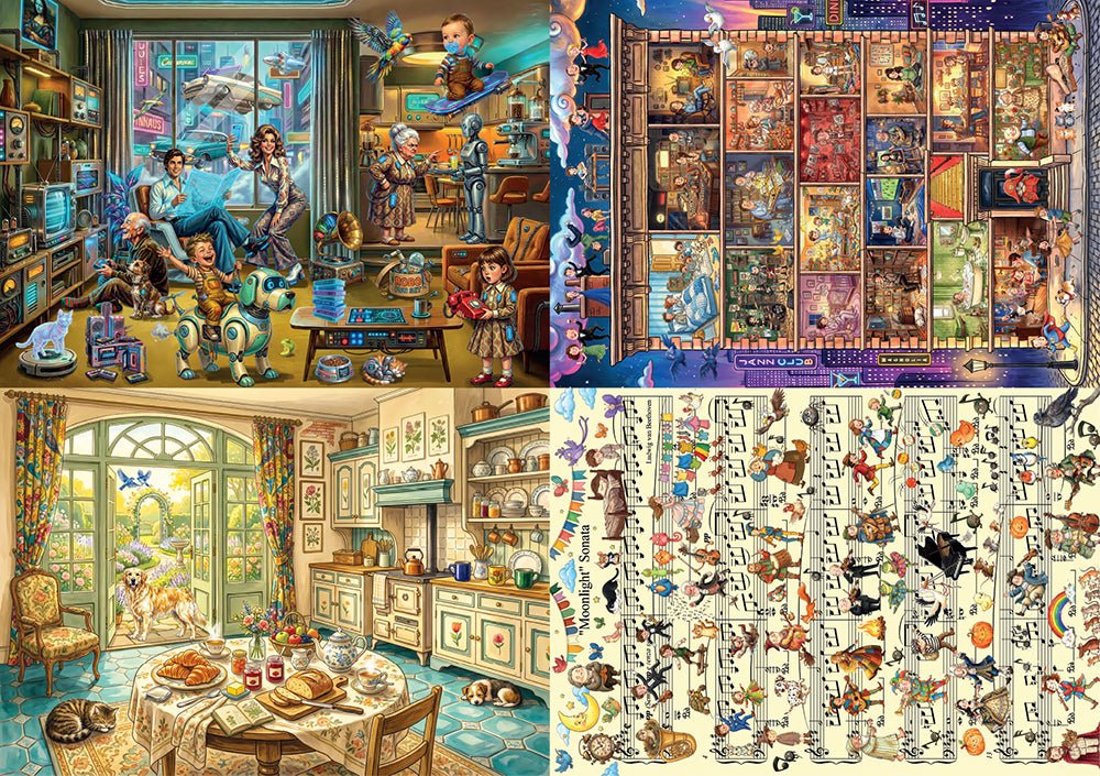 Pre-Order - Serhat Filiz (2) 4 x 260 Pieces Jigsaw Puzzles | Magnolia - Jigsaw Puzzles - The Puzzle Center
