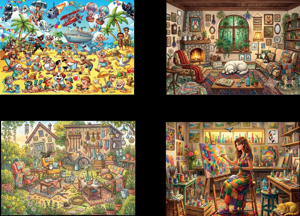 Pre-Order - Serhat Filiz (4) 4 x 260 Pieces Jigsaw Puzzles | Magnolia - Jigsaw Puzzles - The Puzzle Center