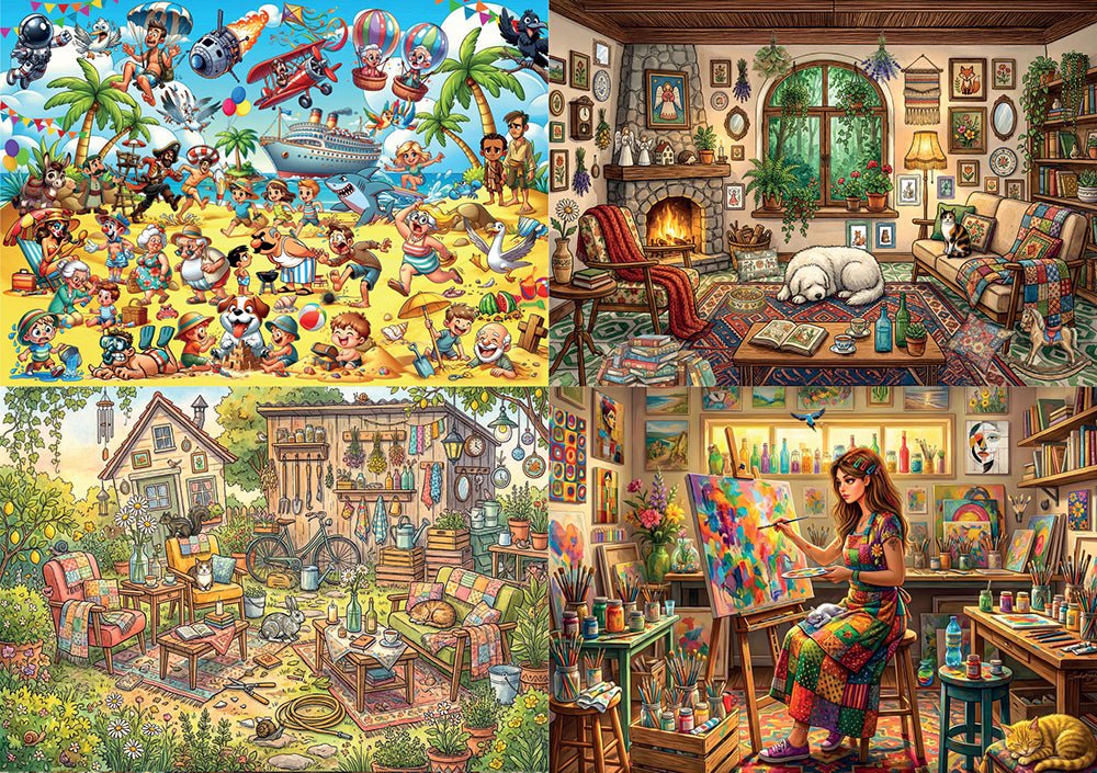 Pre-Order - Serhat Filiz (4) 4 x 260 Pieces Jigsaw Puzzles | Magnolia - Jigsaw Puzzles - The Puzzle Center