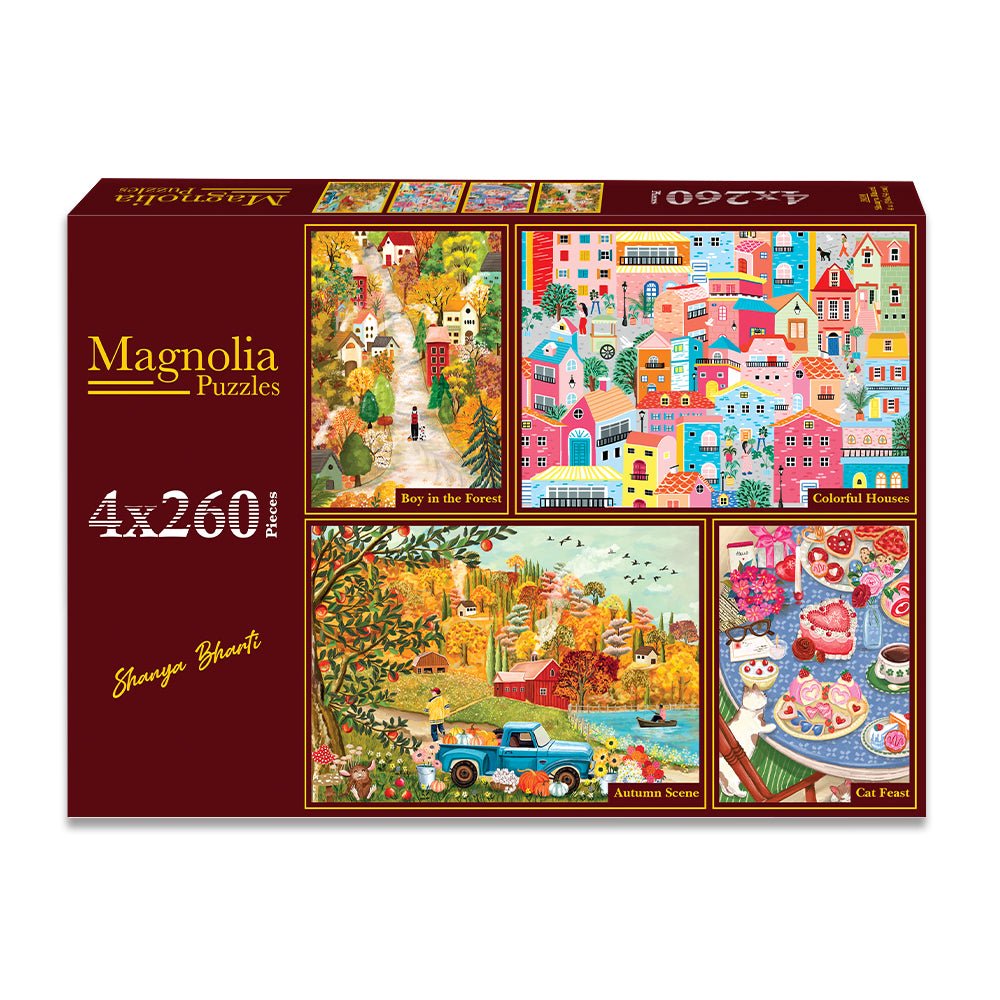 Pre-Order - Shanya Bharti 2 4 x 260 Pieces Jigsaw Puzzles | Magnolia - Jigsaw Puzzles - The Puzzle Center