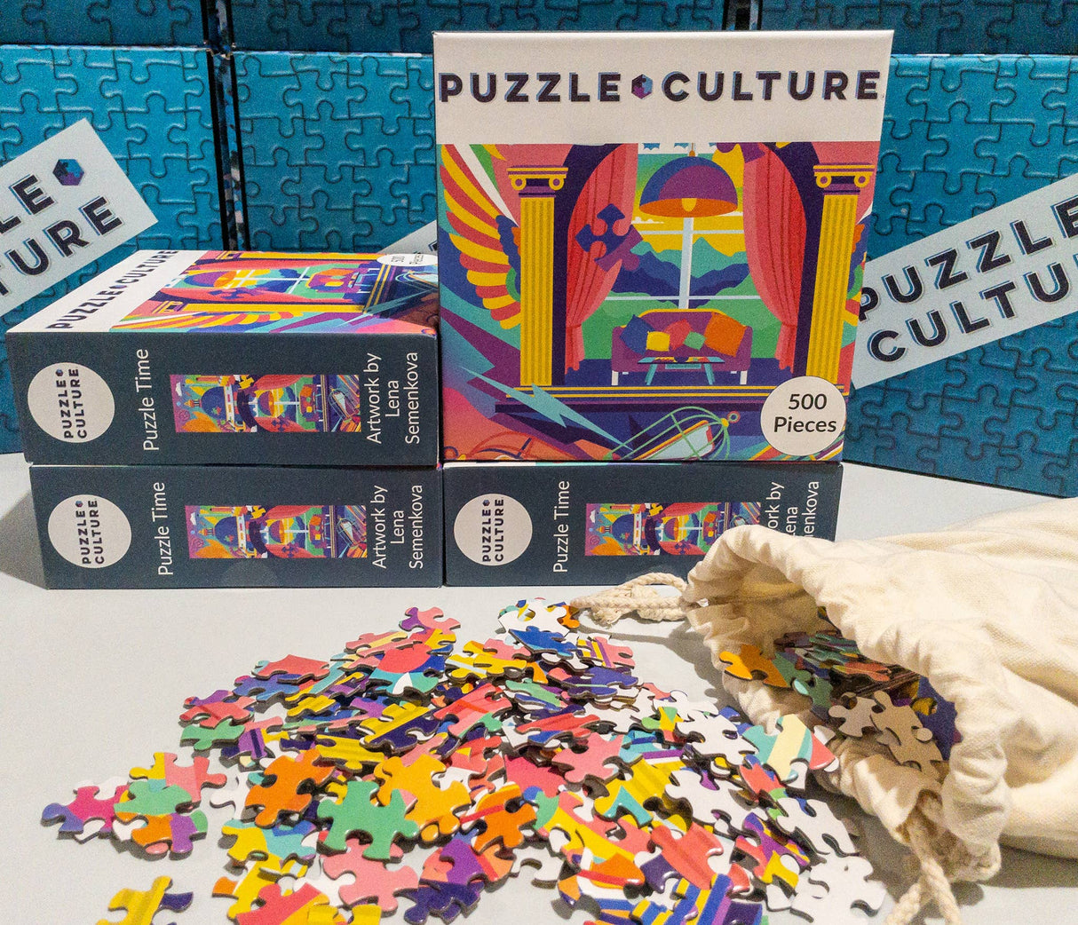 Puzzle Time Puzzle by Puzzle Culture - 500 Piece Jigsaw Puzzle - Puzzle Culture - Jigsaw Puzzles - The Puzzle Center -