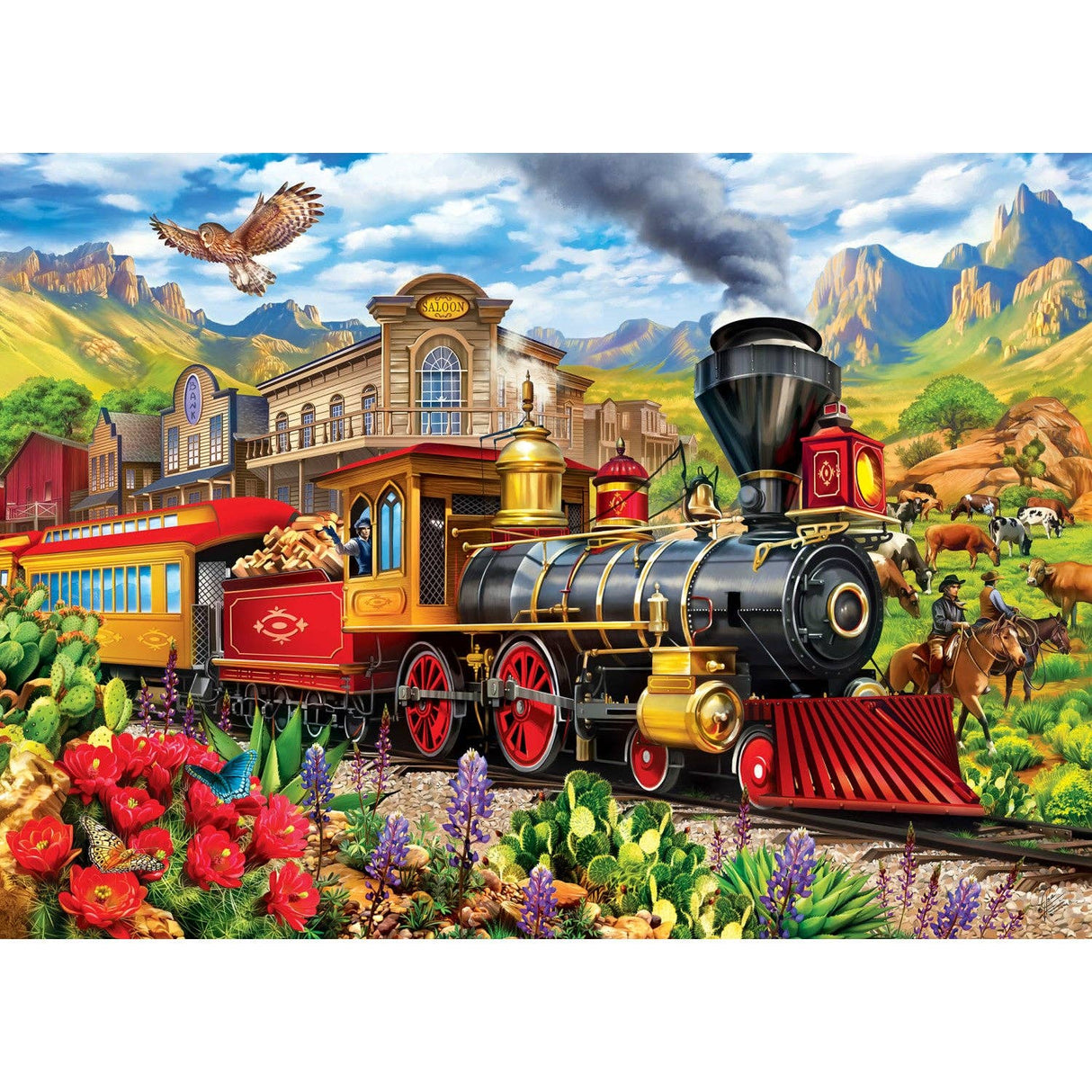 Railways Frontier Rails 1000 Piece Jigsaw Puzzle by Masterpieces - Masterpieces Puzzles - Jigsaw Puzzles - The Puzzle Center