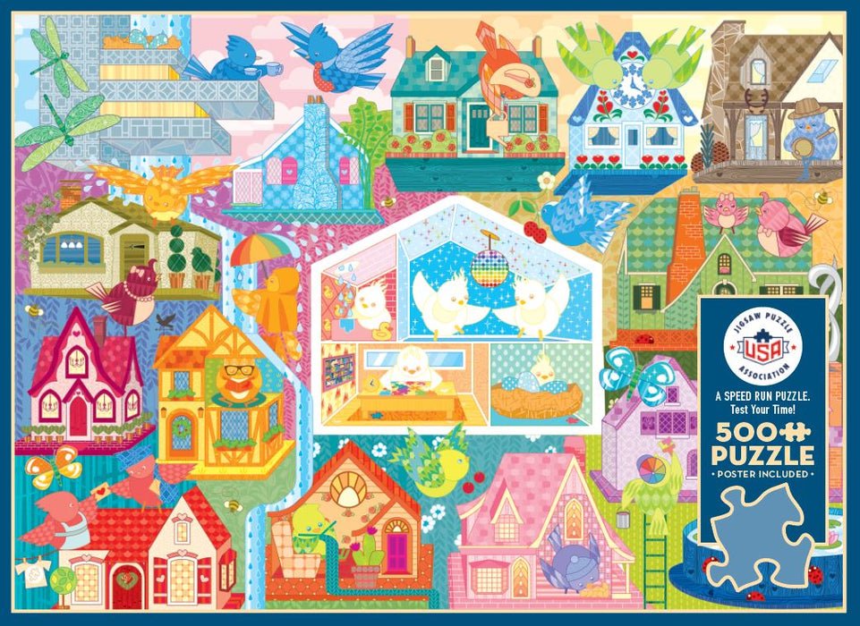 Rainbow Birdies 500 Piece Jigsaw Puzzle | Cobble Hill - Jigsaw Puzzles - The Puzzle Center