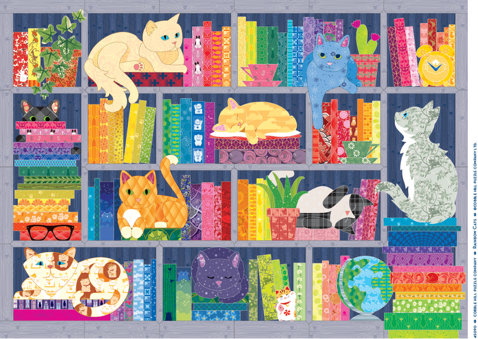 Rainbow Cats 500 Piece Jigsaw Puzzle | Cobble Hill - Jigsaw Puzzles - The Puzzle Center