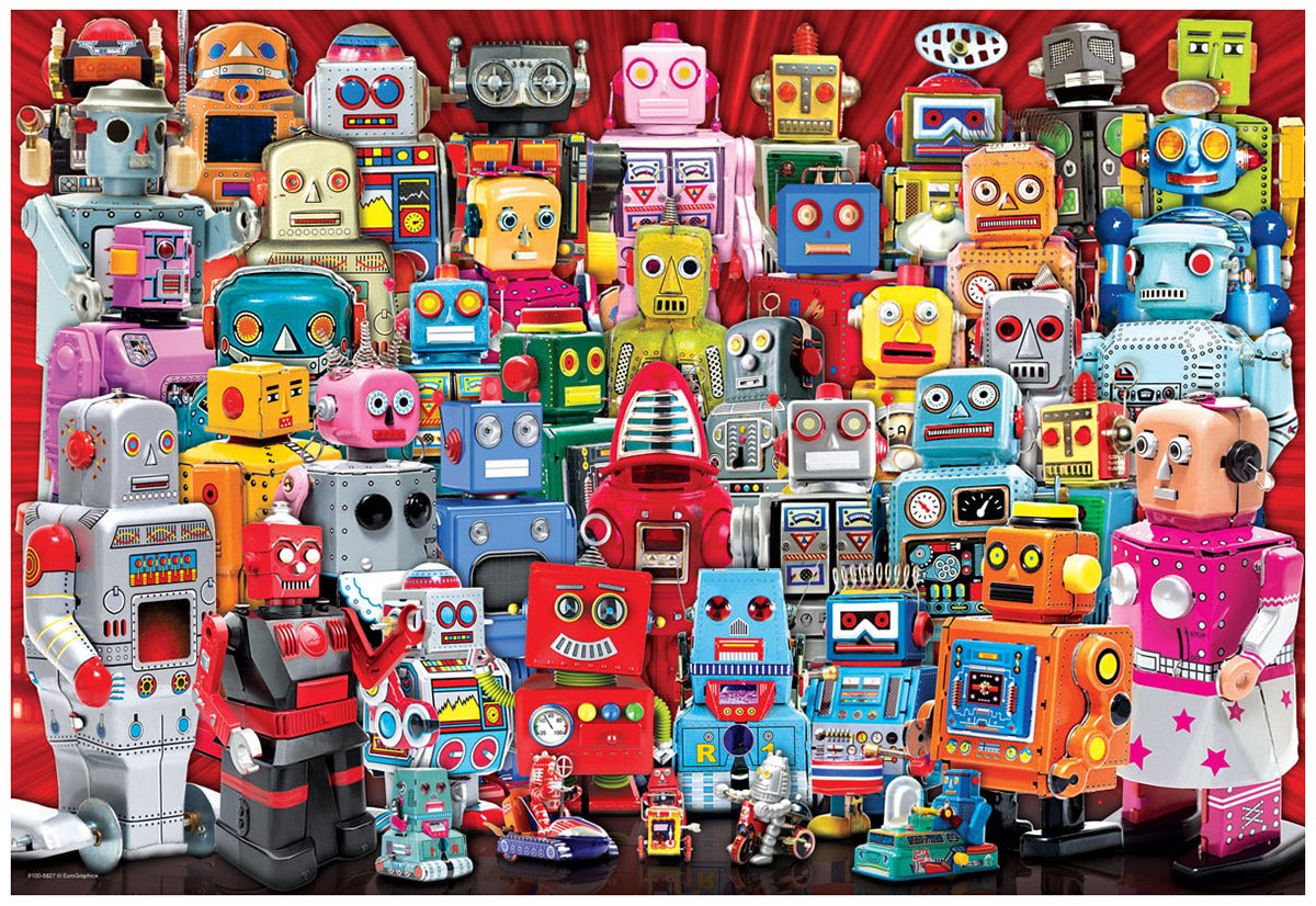 Robots Lunch Bag 100 Piece Jigsaw Puzzle by Eurographics - SMART KIDS Collection - Eurographics - Jigsaw Puzzles - The Puzzle Center -