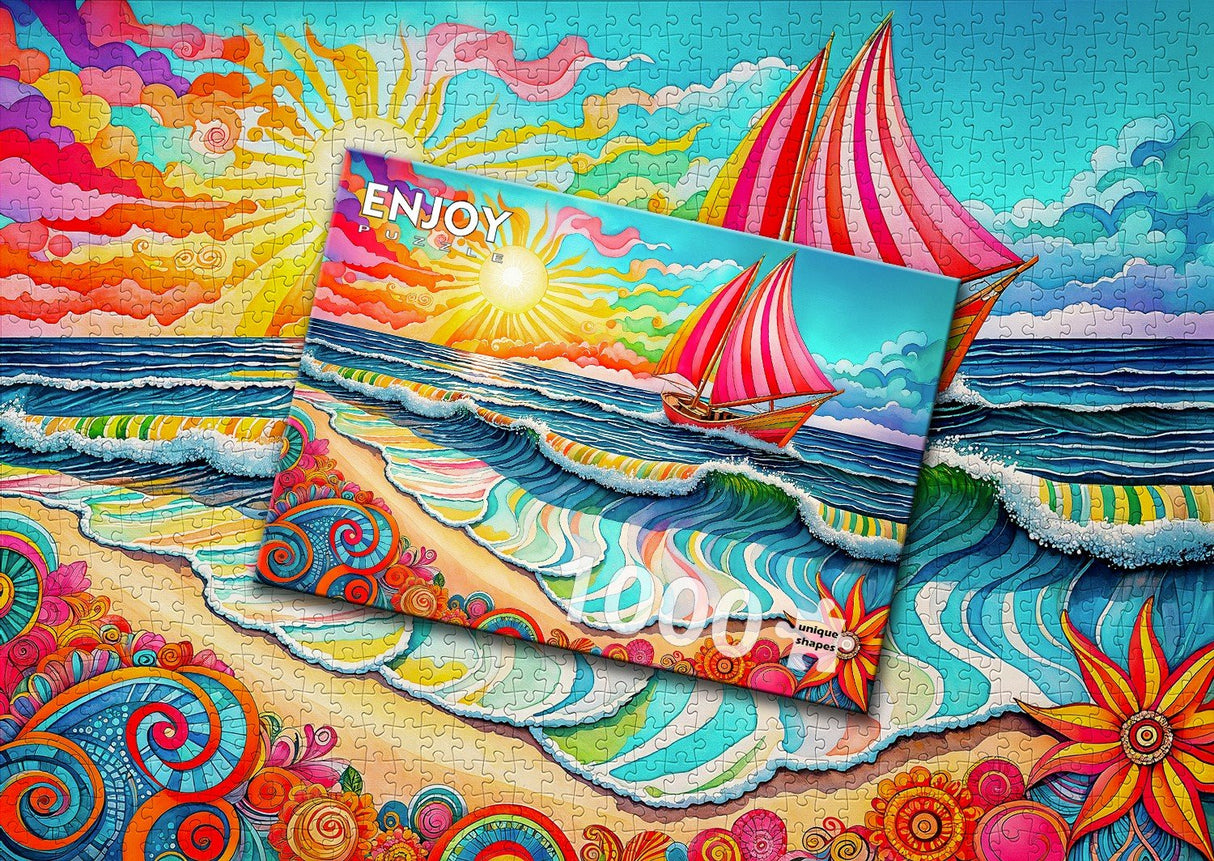 Sailing at Sunrise 1000 Piece Jigsaw Puzzle | Enjoy Puzzles - Jigsaw Puzzles - The Puzzle Center