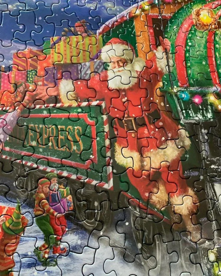 Santa Express 1000 Piece Jigsaw Puzzle by Springbok Puzzles - A Festive Holiday Puzzle - Springbok Puzzles - Jigsaw Puzzles - The Puzzle Center -