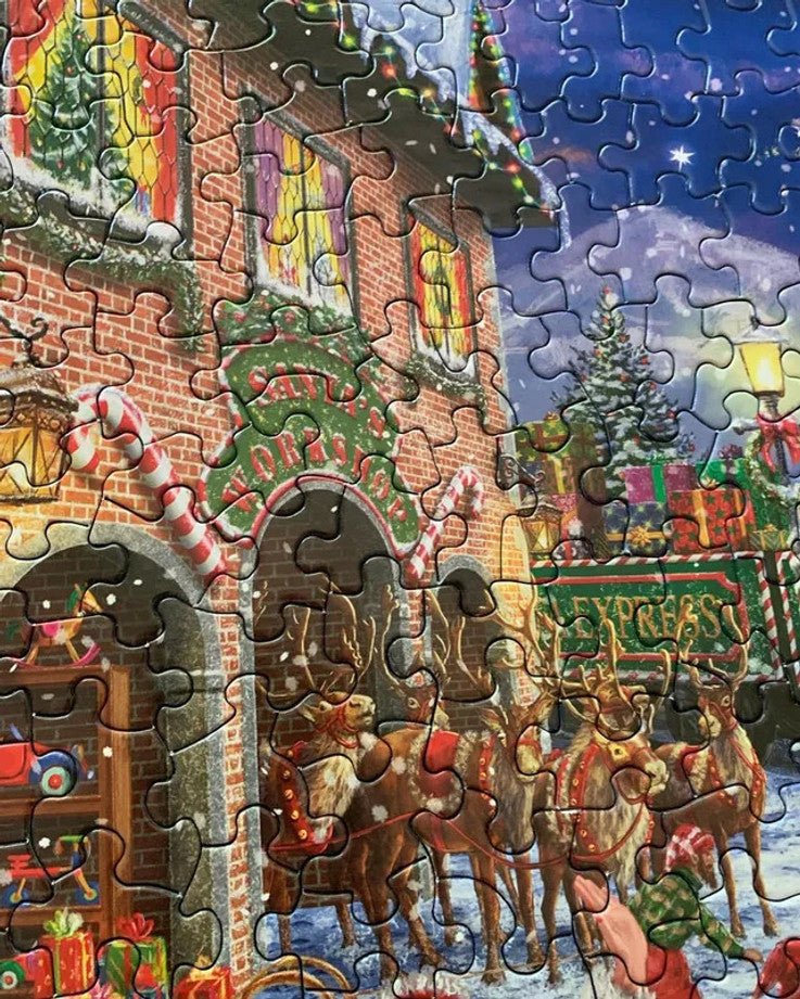 Santa Express 1000 Piece Jigsaw Puzzle by Springbok Puzzles - A Festive Holiday Puzzle - Springbok Puzzles - Jigsaw Puzzles - The Puzzle Center -