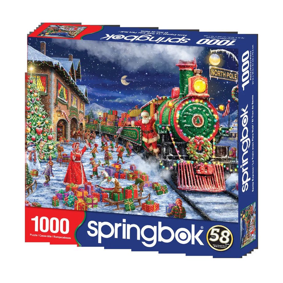 Santa Express 1000 Piece Jigsaw Puzzle by Springbok Puzzles - A Festive Holiday Puzzle - Springbok Puzzles - Jigsaw Puzzles - The Puzzle Center -