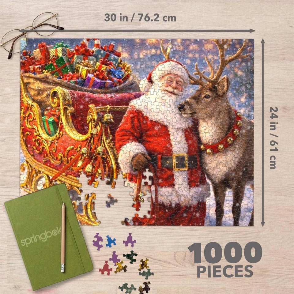 Santa's Send-Off 1000 Piece Jigsaw Puzzle | Springbok Puzzles - Jigsaw Puzzles - The Puzzle Center