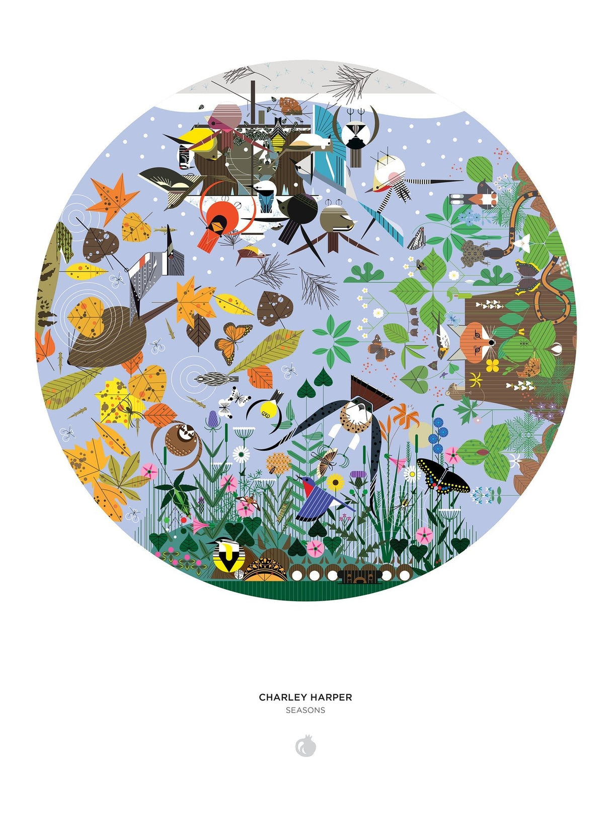 Seasons 1000 Piece Circular Jigsaw Puzzle | Pomegranate - Jigsaw Puzzles - The Puzzle Center