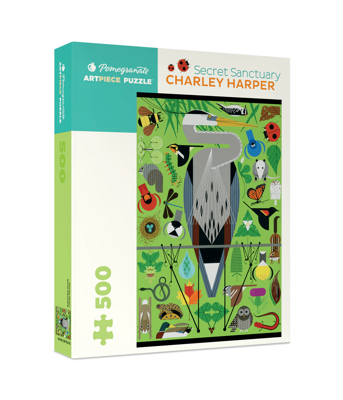 Secret Sanctuary 500 - Piece Jigsaw Puzzle by Pomegranate - Charley Harper Art - Pomegranate - Jigsaw Puzzles - The Puzzle Center -