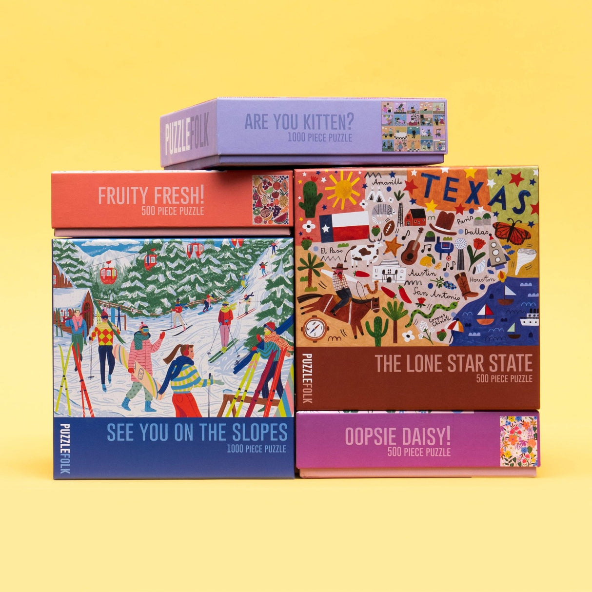 See You on the Slopes 1000 Piece Skiing Puzzle by Puzzlefolk - Puzzlefolk - Jigsaw Puzzles - The Puzzle Center -