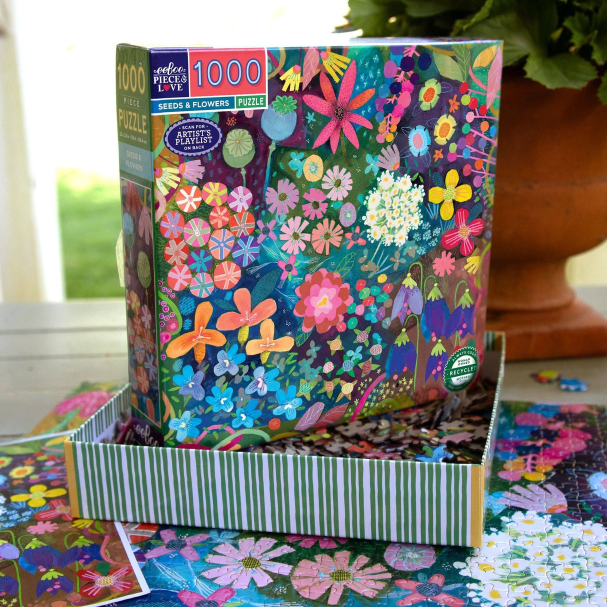 Seeds & Flowers 1000 Piece Jigsaw Puzzle | eeBoo - Jigsaw Puzzles - The Puzzle Center