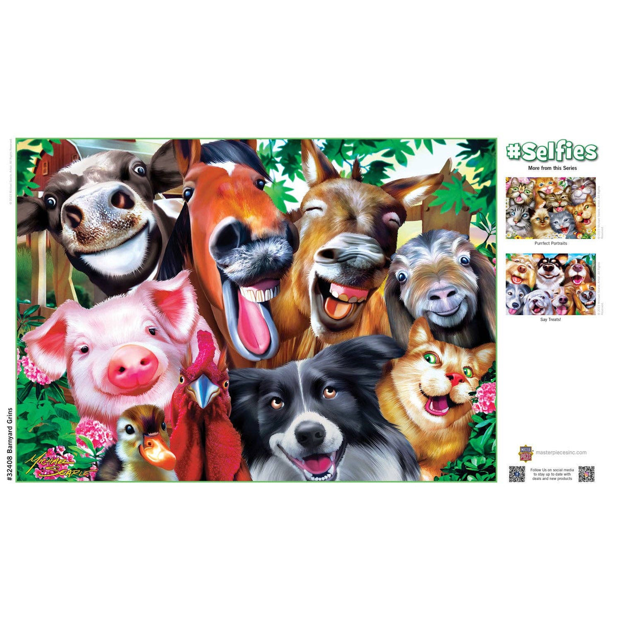Selfies – Barnyard Grins 500 Piece Puzzle by Masterpieces Puzzles - Masterpieces Puzzles - Jigsaw Puzzles - The Puzzle Center -