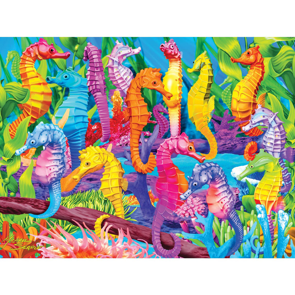 Singing Seahorses Glow in the Dark 300 Piece Puzzle by Masterpieces - Masterpieces Puzzles - Jigsaw Puzzles - The Puzzle Center