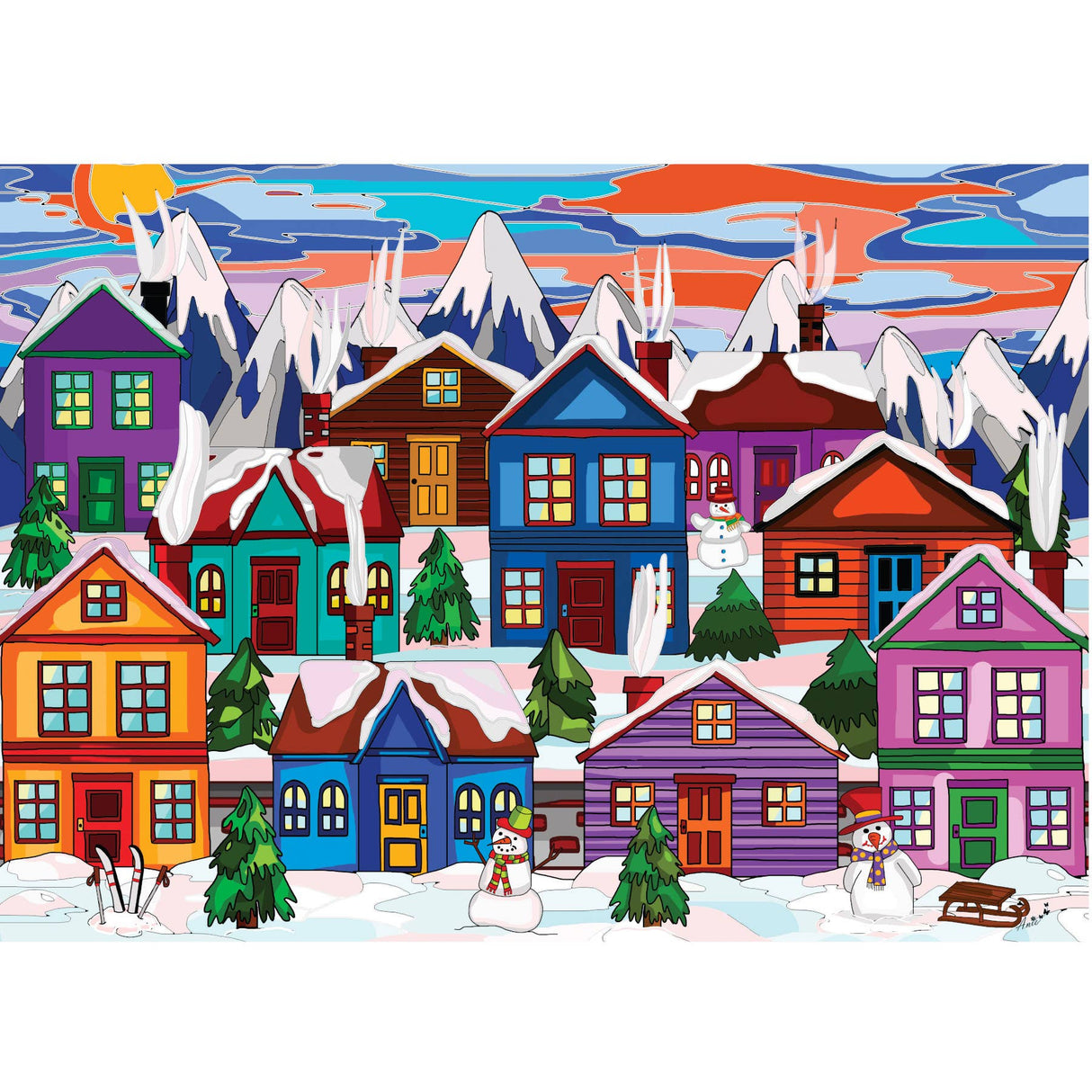 Snow Much Fun 1000 Piece Jigsaw Puzzle by JaCaRou Puzzles - Winter Wonderland Puzzle - JaCaRou Puzzles Inc. - Jigsaw Puzzles - The Puzzle Center -