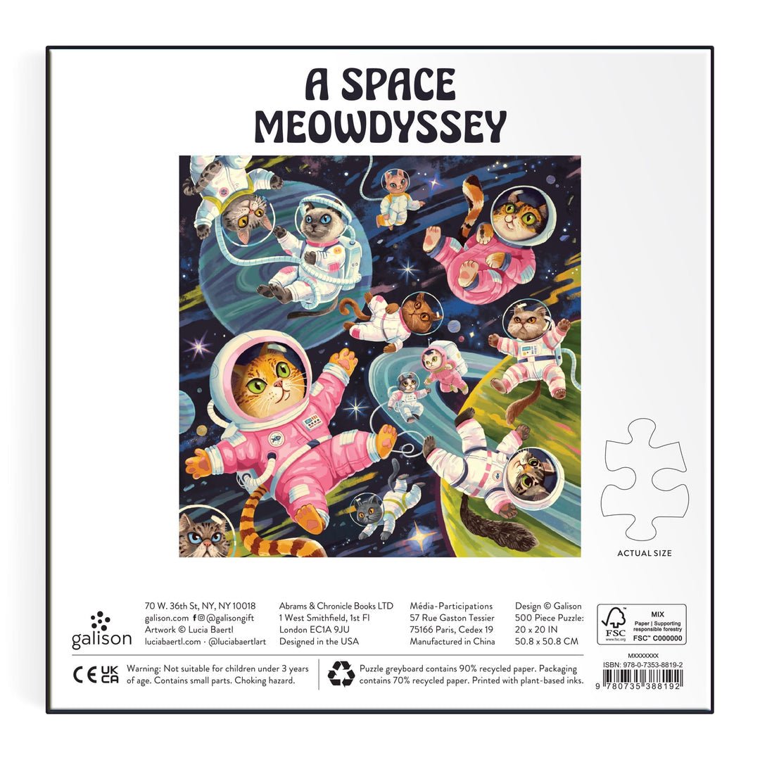 Space Meowdyssey 500 Piece Jigsaw Puzzle | Galison - Jigsaw Puzzles - The Puzzle Center