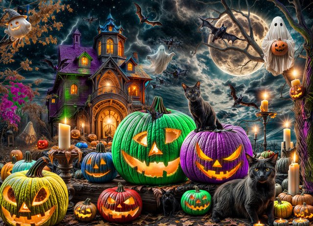 Spooky Night 1000 Piece Jigsaw Puzzle | Vermont Christmas Co - Jigsaw Puzzles - The Puzzle Center