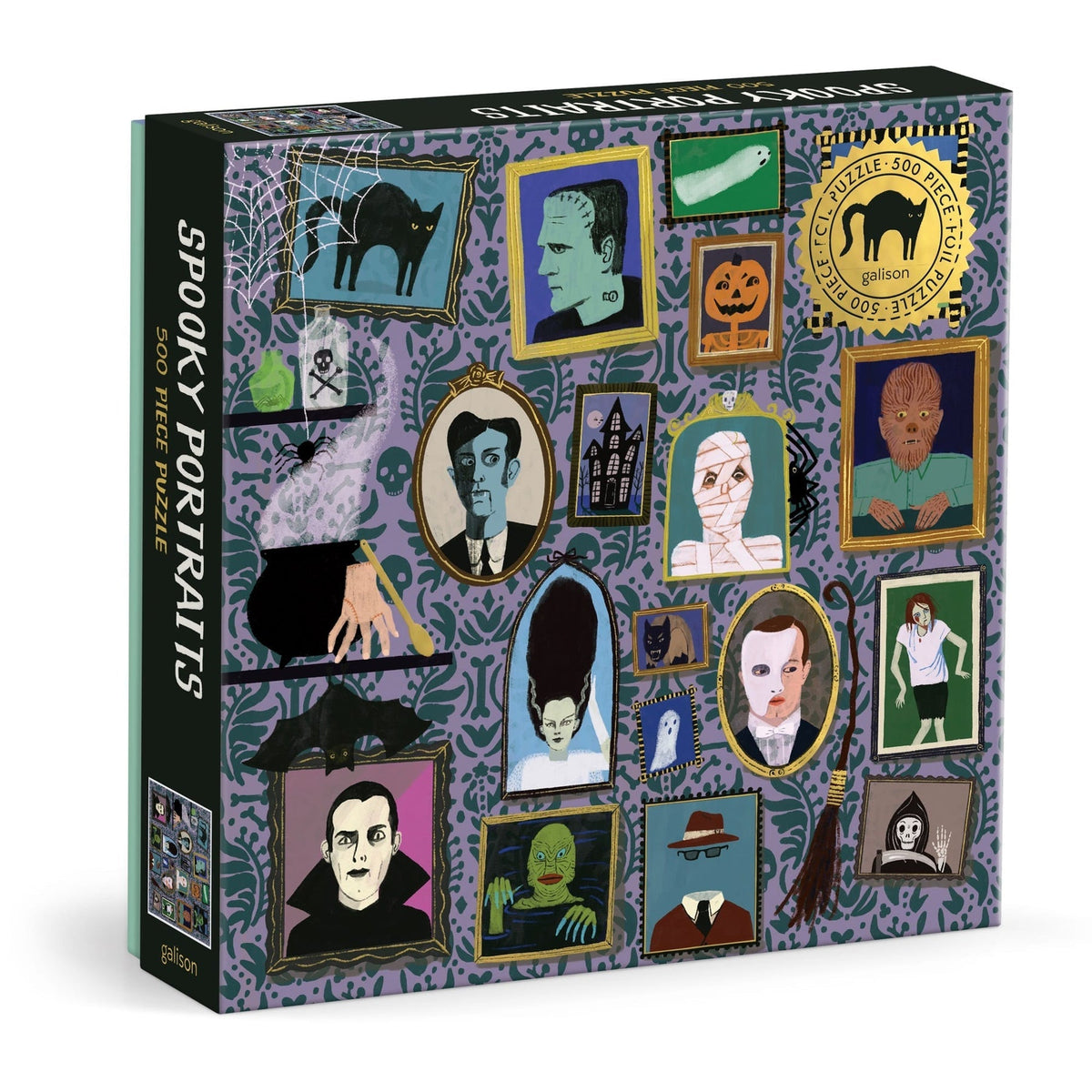 Spooky Portraits 500 Piece Foil Jigsaw Puzzle | Galison - Jigsaw Puzzles - The Puzzle Center