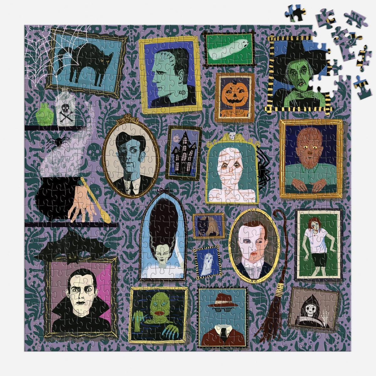 Spooky Portraits 500 Piece Foil Jigsaw Puzzle | Galison - Jigsaw Puzzles - The Puzzle Center