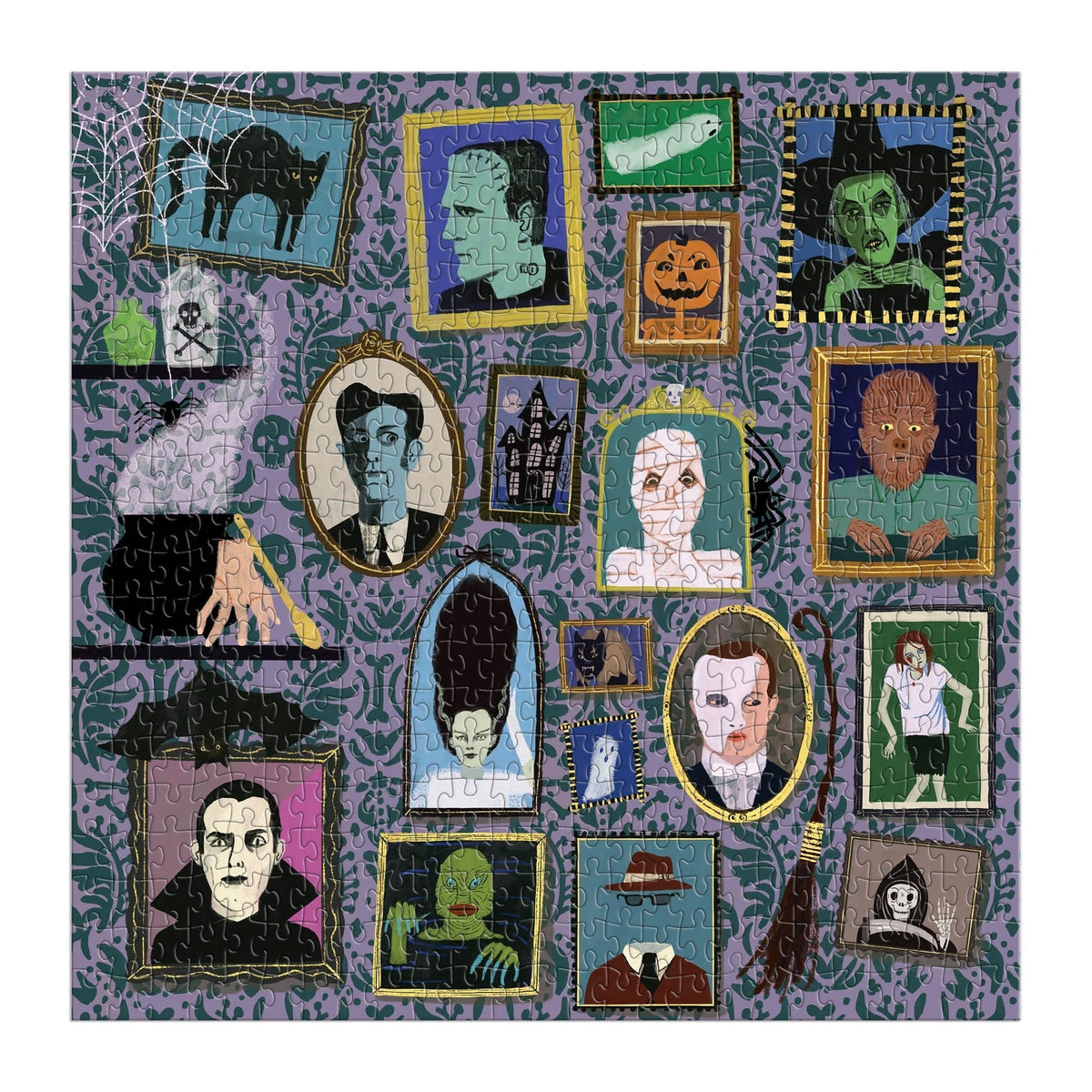 Spooky Portraits 500 Piece Foil Jigsaw Puzzle | Galison - Jigsaw Puzzles - The Puzzle Center