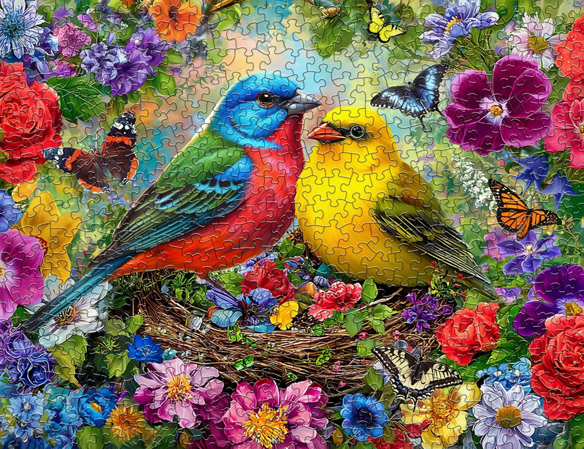 Spring Birds Serenade 500 Piece Jigsaw Puzzle | Springbok Puzzles - Jigsaw Puzzles - The Puzzle Center