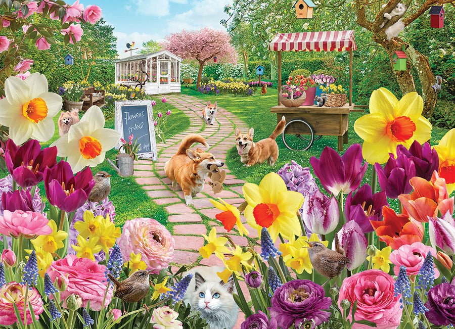Springtime Frollic 1000 Piece Jigsaw Puzzle | Cobble Hill - Jigsaw Puzzles - The Puzzle Center