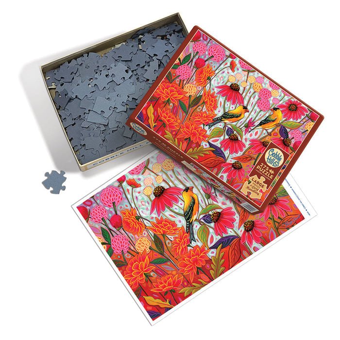 Springtime Goldfinches 275 Piece Easy Handling Jigsaw Puzzle | Cobble Hill - Jigsaw Puzzles - The Puzzle Center