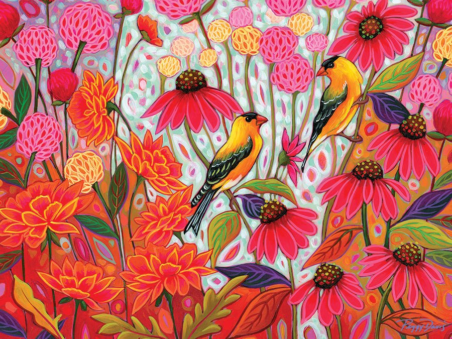 Springtime Goldfinches 275 Piece Easy Handling Jigsaw Puzzle | Cobble Hill - Jigsaw Puzzles - The Puzzle Center