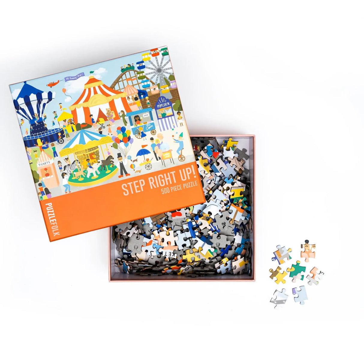 Step Right Up! 500 Piece Circus Puzzle by Puzzlefolk - Puzzlefolk - Jigsaw Puzzles - The Puzzle Center -
