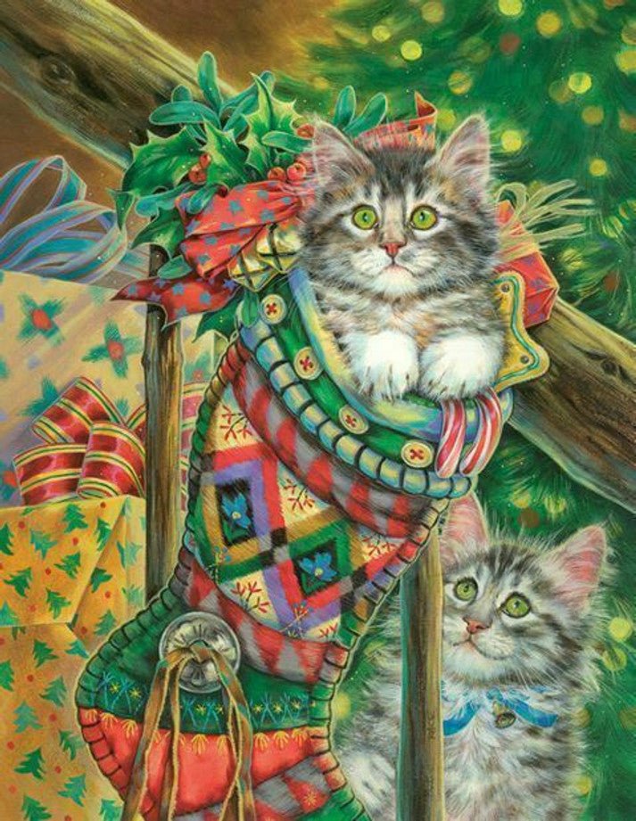 Stocking Curiosity 500 Piece Jigsaw Puzzle by Springbok Puzzles - Springbok Puzzles - Jigsaw Puzzles - The Puzzle Center -