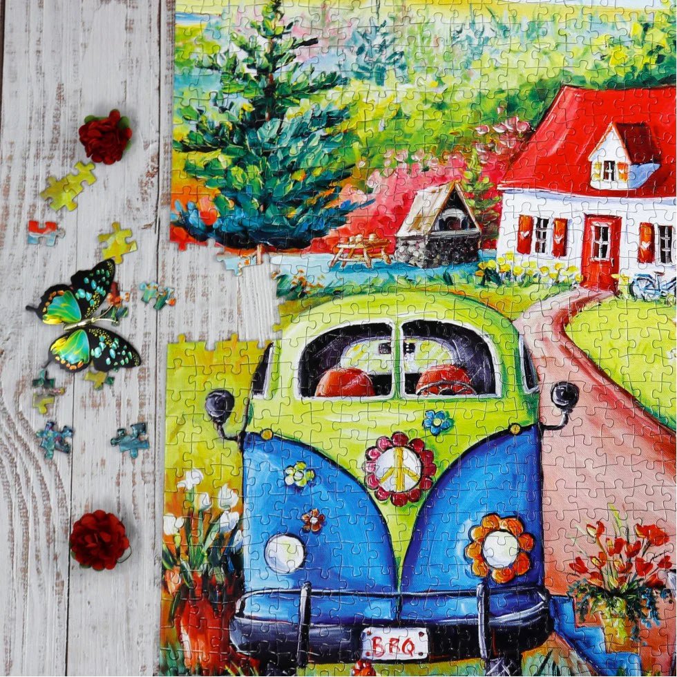 Summer at Grandma's House 1000 Piece Jigsaw Puzzle by JaCaRou Puzzles - JaCaRou Puzzles Inc. - Jigsaw Puzzles - The Puzzle Center -