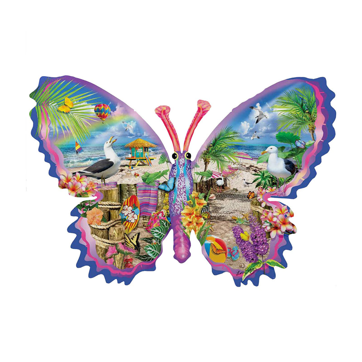Summer Butterfly 1000 Piece Shaped Puzzle by SunsOut Puzzles - SunsOut - Jigsaw Puzzles - The Puzzle Center -
