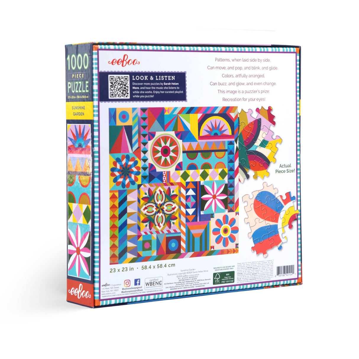 Sunshine Garden 1000 Piece Jigsaw Puzzle | eeBoo - Jigsaw Puzzles - The Puzzle Center