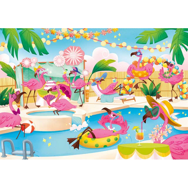 Supercolor 104 Brilliant - Flamingos, 104 Pcs Puzzle by Clementoni - Clementoni - Jigsaw Puzzles - The Puzzle Center -