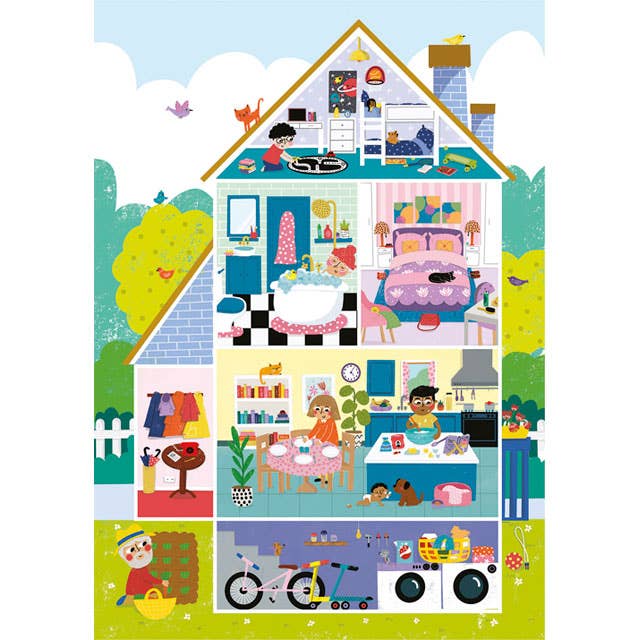 Supercolor Series Home Sweet Home 60 Piece Puzzle by Clementoni - Clementoni - Jigsaw Puzzles - The Puzzle Center -