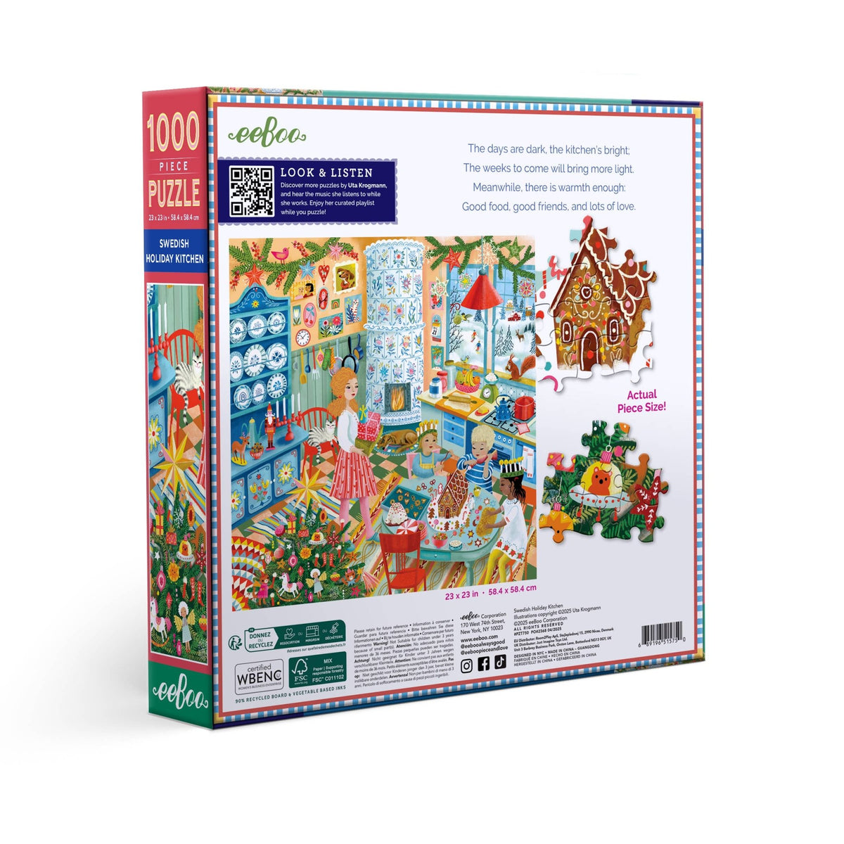 Swedish Holiday Kitchen 1000 Piece Jigsaw Puzzle | eeBoo - Jigsaw Puzzles - The Puzzle Center