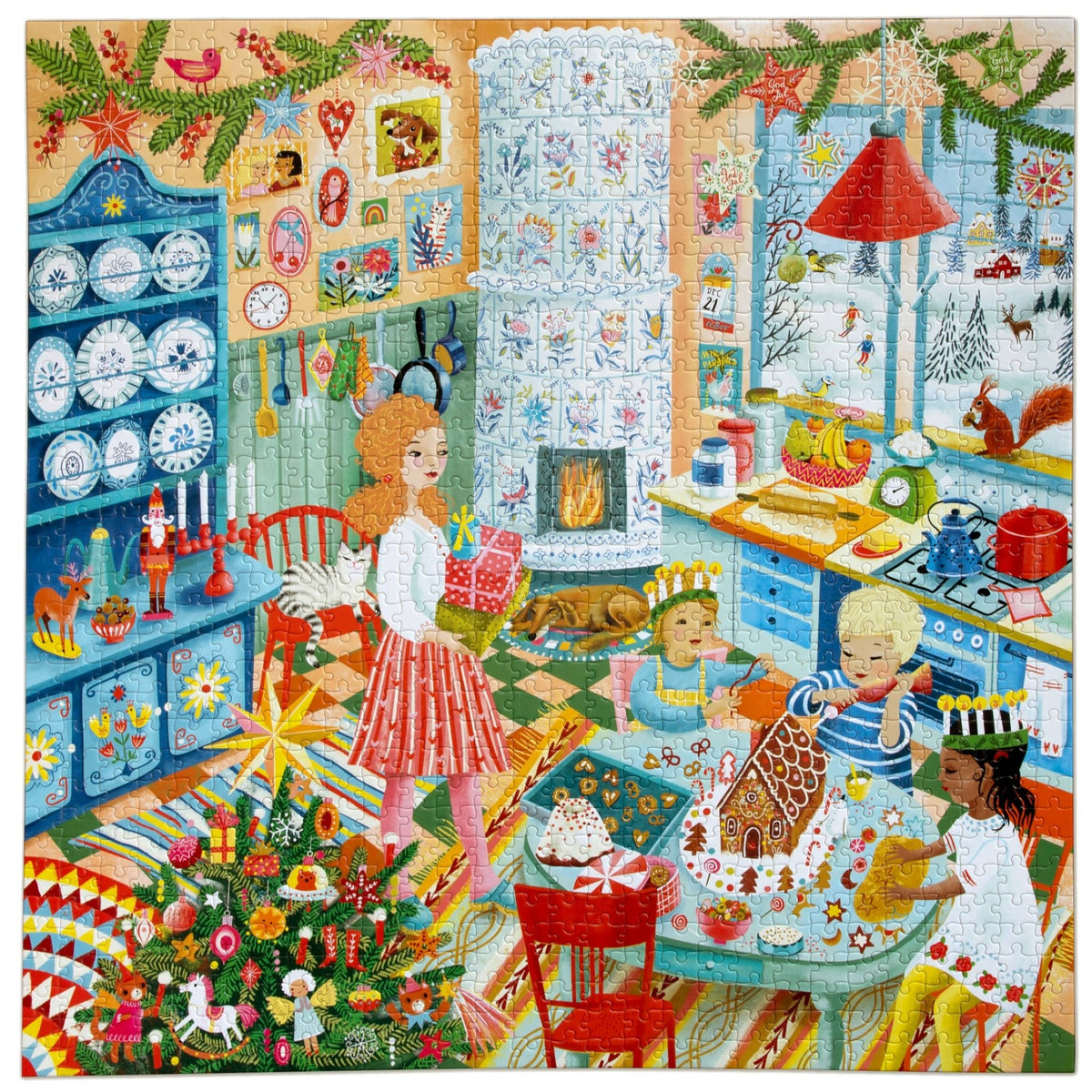 Swedish Holiday Kitchen 1000 Piece Jigsaw Puzzle | eeBoo - Jigsaw Puzzles - The Puzzle Center